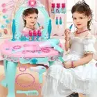 Kids Children Girls Make-up Dresser Dress-up Vanity Set Table Toy 72cm Height