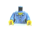 NEW LEGO - Torso - Town - Female Shirt with Two Buttons Medium Blue x1 - 31026