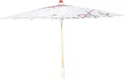 [PRETYZOOM] Japanese Umbrella Chinese Paper Parasol Chinese Silk Umbrella Chinese Silk Parasol Dance Umbrella Japandi Decor Japanese Classic Umbrella Wooden Chinese Style Classical Umbrella