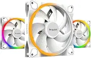 Be Quiet Light Wings PWM Cooling Fan, 140 mm Size, White (Triple-Pack)
