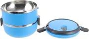 Totority Double Layer Pet Water Food Bowl 1400ml Stainless Steel Travel Bowl Leakproof Portable Design