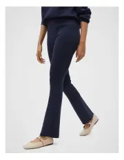 [Seed Heritage] Crepe Knit Kick Flare in Midnight Sky