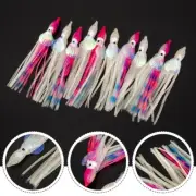 5/6/10cm Soft PVC Octopus Squid Skirts Lure Saltwater Fishing Tackle Set of 10