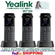 3 YEALINK W73H DECT ACCESSORY EXPANSION CORDLESS HANDSETS