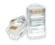 Astrotek RJ45 Jack Connector Modular Plug Crimp 8P8C CAT5e LAN Network Ethernet Head 2 Prong Blade 3u' Transparent (20/pack)