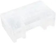 CONGARTENO Mini Portable Clear Battery Organizer Storage Box for Aa AAA Batteries Lightweight Leakproof Durable Easy to Find Carry for Home Travel