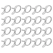 20Pcs 0.55-0.63 Inch Double Wire Spring Hose Clamp, Adjustable Spring Clips