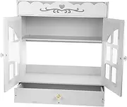 TINEASUR Bathroom Cabinet Organizer Wall Mounted Shelves with Double Doors Bathroom Storage for Clutter Spaces Modern Design