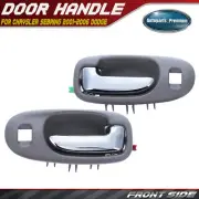 2xFront Side Light Gray & Chrome Interior Door Handle for Chrysler Sebring Dodge (for: Chrysler)