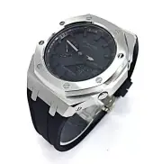 Casio GA2100 Casioak Mod Royal Oak G-Shock GA-2100 Silver Tone Metal Steel Watch