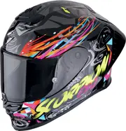 Scorpion EXO-R1 Evo II Air Savage, full face helmet , color: Black/Blue/Pink/Yellow , size: S
