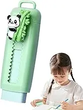 Sliding Retractable Pencil Eraser, Cartoon Panda Pencil Push Pull Slide Erasers, Eraser for Kids, Push-Pull Design Expandable, Cute Writing Painting Drawing Clean Tool