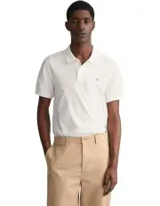 [Gant] Regular Fit Shield Pique Polo Shirt in White
