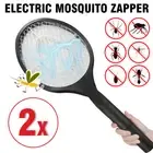 2PCS Electric Bug Zapper Tennis Racket Mosquito Fly Swatter Insect Handhelds