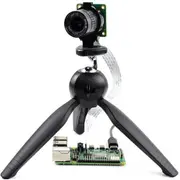 Raspberry Pi 360° Rotation Portable & Mini Tripod for Raspberry Pi HQ Camera (SEVRBP0263) or Mobile Phone (55-80 mm Width) /w Phone Clamp [sevrbp0287]