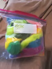 SCRAP BAG Wool Fiber Yarn Roving 4+ oz needle felting crafting CORRIDALE mostly
