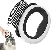 Pet Comb - Dog Hair Remover - Grooming Supplies Tool With Panda Design, Ergonomic Handle Comb For Pre-Bath Brushing, Shedding Season Care