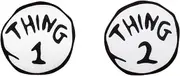 Thing 1 2 3 4 5 6 7 8 Dad Mom Teacher Coach 2 Large 2 Piece Iron On Patch Set Halloween Costume Accessories for Kids and Adults Standard
