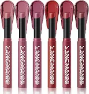 Lipsticks 6 Colors Matte Lipstick Set, New Lipsticks for Women Velvety Liquid lipstick Nude Lipstick Makeup lip stain Long Lasting Waterproof Non-Stick Cup Lip Gloss Sets for Girls(B-6PCS)