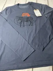 Prana Wise Ass Journeyman Long Sleeve T-Shirt Size SL Men’s NWT Blue