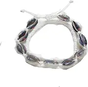 [Generic] Seashell bracelet VanThai Le - 2 PCS/Set Colorful Shell Rice Beads Anklet for Women Charm Jewelry Woven String Rope Summer Beach Leg Foot Chain Gift