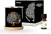 Aromafume Tree of Life Essential Oil Burner | Oil Diffuser with Candle | Brass