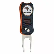 Denver Broncos Switchblade Divot Tool with ball marker, magnetically attached
