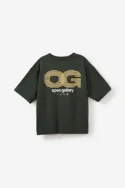 [Factorie] Factorie - Open Gallery Box Fit Tshirt - Og kelp/parallel division L OG KELP/PARALLEL DIVISION
