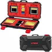 LYNCA 36 Slots Memory Card Case Water-Resistant & Anti-Shock Card Box for 12 SD SDXC SDHC 6 Micro SD SDXC SDHC TF 3 CF 3 XQD 6 SIM 6 Nano SIM Cards Case