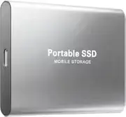 External Hard Drive for Laptops and Desktops, SSD, USB 3.0, Type C, 1.8", 500GB, 1TB, 2TB (Silver, 16TB)