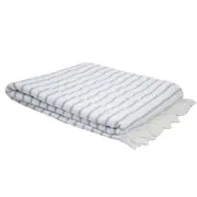 Bambury Decorative Ultra Soft Haven Throw Blue Cotton Woven 130 x 200cm