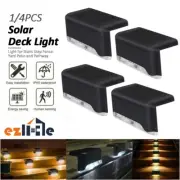 1/4 Pa outdoor LED gutter Fence Lights Garden Wall Path mounted Solar Lamp Step