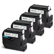 4PK M-K231 MK-231 Compatible Brother P-Touch 12mm White Label Tape PT65 PT80 85