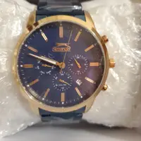 在飛比找蝦皮購物優惠-Slazenger  藍色鋼錶帶手錶