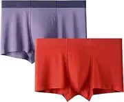 [Maiyifu-GJ] 2 Pack Men's Boxer Briefs Underwear Soft Breathable Stretch Underpants for Men Comfortable Moisture-Wicking Trunks, Color38, 3X-Large, Color38, 3X-Large