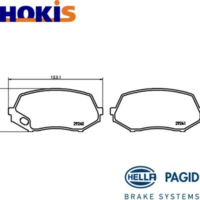 BRAKE PAD SET DISC BRAKE 8DB 355 005-591 FOR MITSUBISHI Canter 4M42-3AT1 3.0L