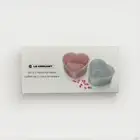 Le Creuset Valentines Day Heart Ramekins Set Pink And White- New In Box