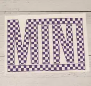 Mini Checkered Youth Ready to Press Heat Transfer Screen Print DTF Transfer P