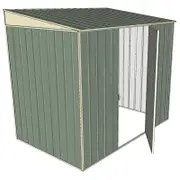 Build-a-Shed 2.3 x 1.5 x 2.0m Single Hinged Door Narrow Skillion Shed - Green