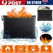 1/3Pcs Fireproof Money Bag Waterproof Safe Cash Box Document Envelope File Pouch