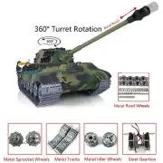 Henglong Customized 7.0 King Tiger 1/16 3888A RC Tank Metal Wheels Barrel Recoil