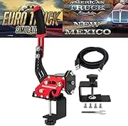 Obokidly Upgrade USB Handbrake Support G29 Only Fit For PS4 For Simracing Game Sim Rig With Clamp Not Suitable For PC, Red