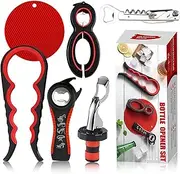 [6 Pieces] Multifunctional Can Opener Bottle Cap Opener Anti-Slip Can Clamp - Rubber Pad Can Opener Suitable for Children, Weak Hands, Elderly People with Arthritis