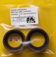 2 ½” Inch Windmill Leather Pump Bucket Cups two pack open centre