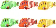 MOLUCKFU 6pcs Wind Up Fish Cartoon Bath for Swinging Motion Safe Plastic Material Develops Fine Motor Skills for Bathtub Fun and Sensory Play