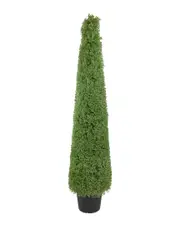 Northlight 6ft Artificial Boxwood Cone Topiary Tree with Round Pot, Unlit