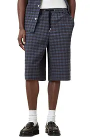 AllSaints Cooper Crepe Drawstring Shorts in Amalfi Blue at Nordstrom, Size Small