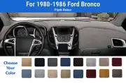 Dashboard Dash Mat Cover for 1980-1986 Ford Bronco (Plush Velour)