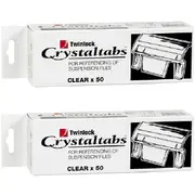 2 Pack Crystalfile Tabs Clear Rectangle Box 50