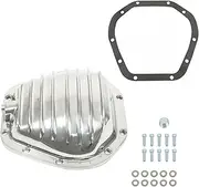 GENRICS 1 Set of Dana 60 10 Bolt Front Finned Polished Aluminum Differential Cover Replacement for GM Ford Dodge